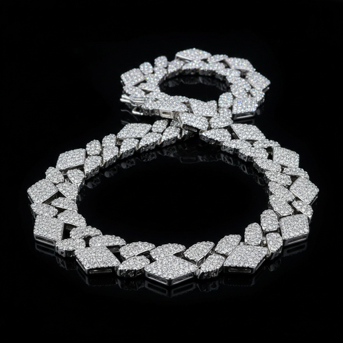 Cuban Chain Close-up Black Background